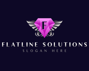 Diamond Gem Wings logo design