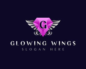 Diamond Gem Wings logo design