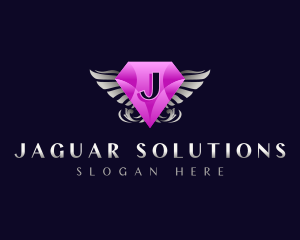 Diamond Gem Wings logo design