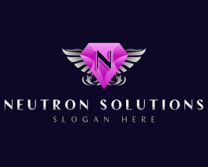 Diamond Gem Wings logo design