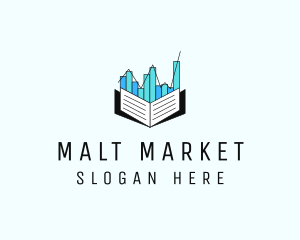 Stocks Market Book  logo design