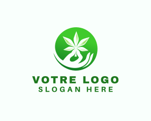 Marijuana Cannabis Hand Logo