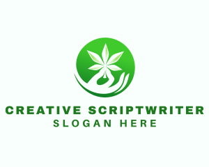 Marijuana Cannabis Hand logo design