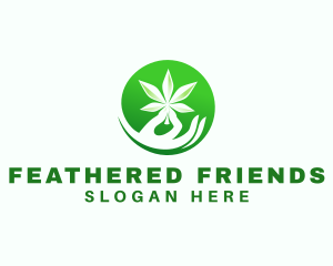 Marijuana Cannabis Hand logo design