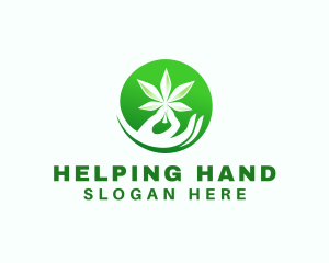 Hand - Marijuana Cannabis Hand logo design