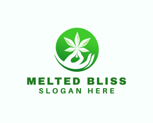 Marijuana Cannabis Hand logo design