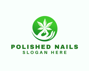 Marijuana Cannabis Hand logo design