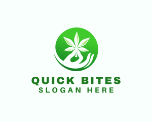 Marijuana Cannabis Hand logo design