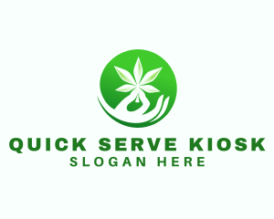 Marijuana Cannabis Hand logo design