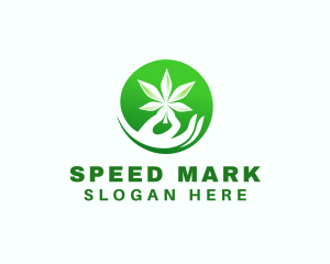 Marijuana Cannabis Hand logo design