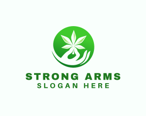 Arms - Marijuana Cannabis Hand logo design