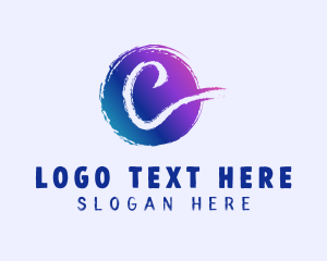 Art Gallery - Print Splatter Letter C logo design