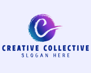 Print Splatter Gradient logo design