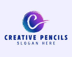 Print Splatter Gradient logo design