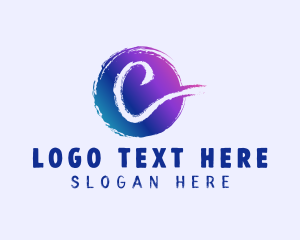 Print Splatter Gradient Logo