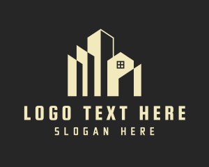 Construction - City Building Skyline logo design