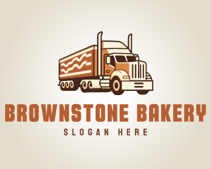 Brown Logistics Truck logo design