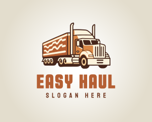 Brown Logistics Truck logo design