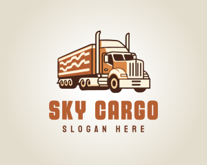 Brown Logistics Truck logo design