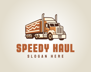 Brown Logistics Truck logo design