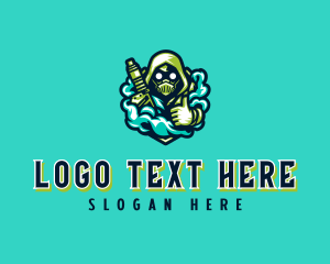 Gas Mask - Vaping Smoke Gas Mask logo design