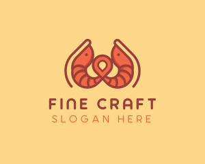 Shrimp Restaurant Location logo design