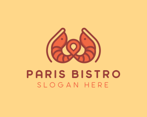 Shrimp Restaurant Location logo design