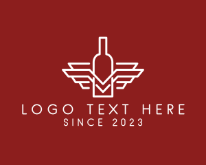 Bottle Shop - Wine Bottle Emblem logo design
