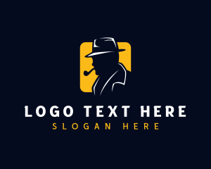 Mystery - Detective Spy Smoking logo design