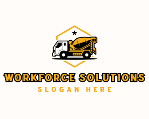 Labor - Truck Cement Concrete logo design