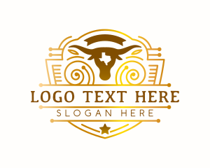 Bison - Ranch Bull Farm logo design