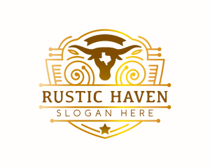 Ranch Bull Farm logo design