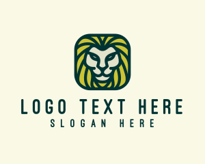 African Animal - Wild Lion Safari logo design