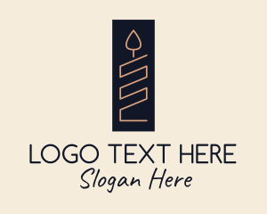 Lenten - Minimalist Holy Candle logo design