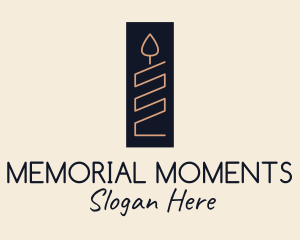 Commemoration - Minimalist Holy Candle logo design