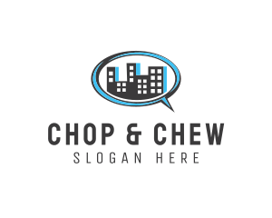 Silicon Valley - Urban City Chat logo design