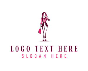 Suit - Stylish Fashion Woman logo design