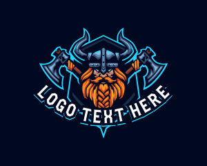 Thor - Viking Warrior Gaming logo design