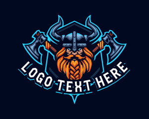 Mascot - Viking Warrior Gaming logo design