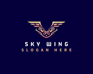 Wing - Wing Piston Motor logo design