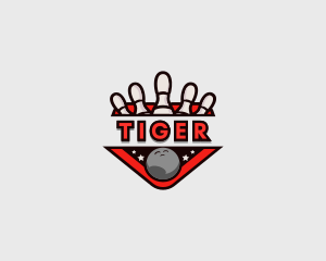 Bowling Pin - Bowling Sports League logo design