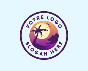 Tropical Island Ocean  Logo