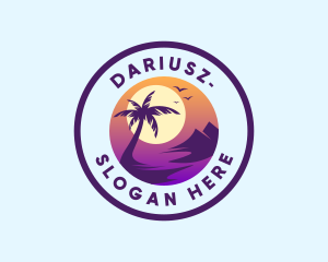 Tropical Island Ocean  Logo