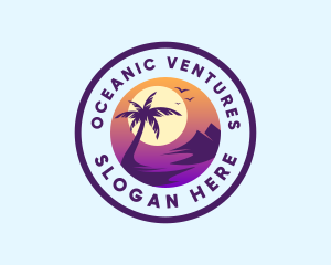 Tropical Island Ocean  logo design