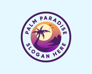 Tropical Island Ocean  logo design