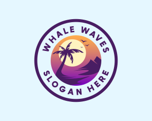 Tropical Island Ocean  logo design