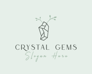 Gem Crystal Stone logo design