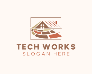 Wooden Tiles Carpentry Logo