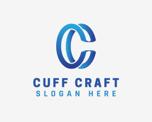 Cuff - Double Letter C Cuff App logo design