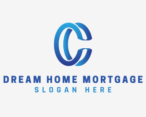 Mortgage - Double Letter C Cuff App logo design